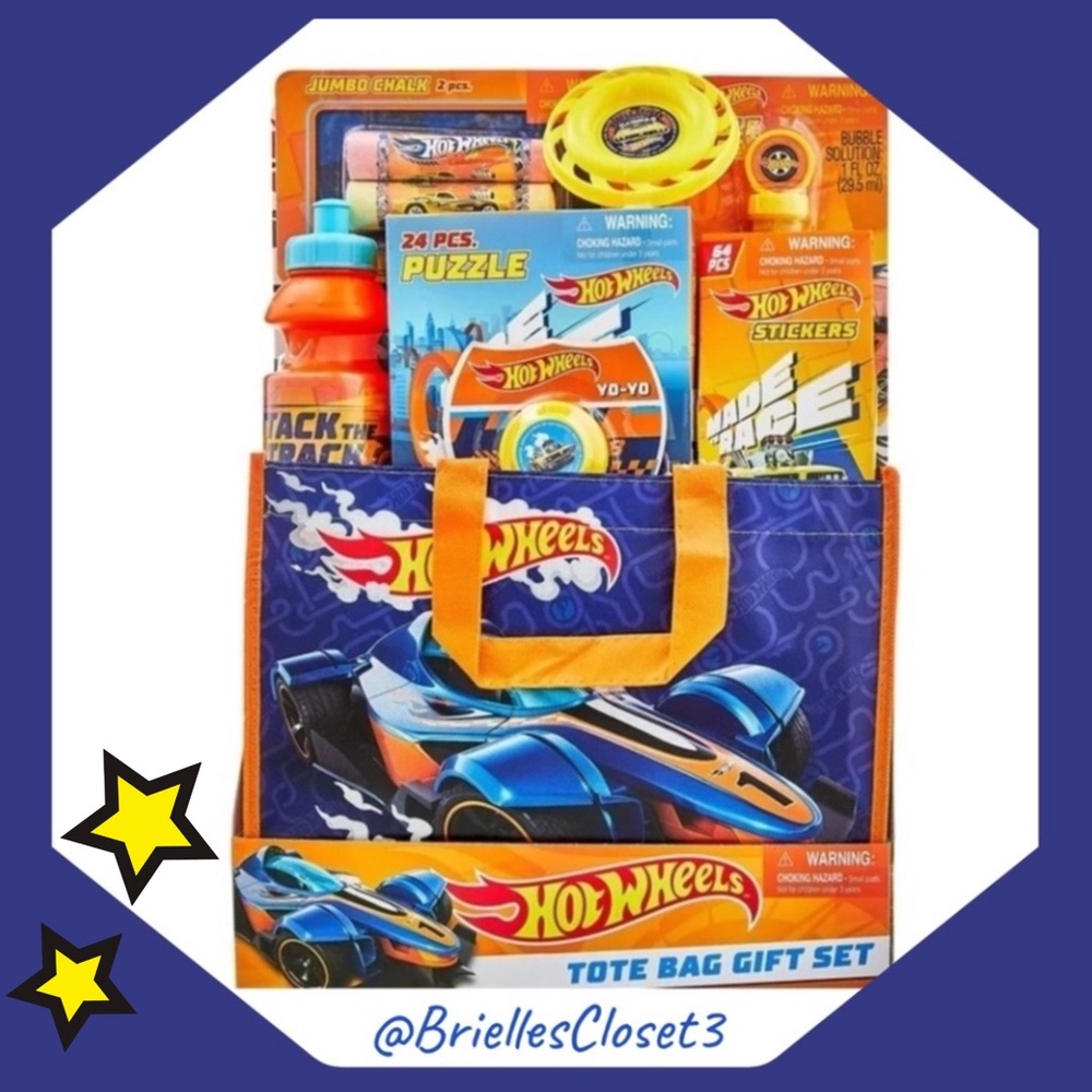 🌸 Brand New Boy’s Hot Wheels Cars Licensed Birthday Easter Tote Bag Basket